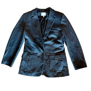Judith & Charles Charcoal Virgin Wool Tailored Blazer Jacket Size 6